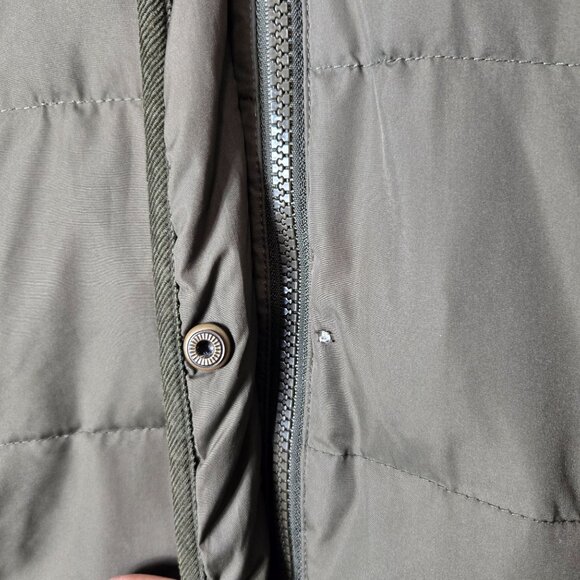 Lauren Ralph Lauren Size S Green Down Puffer Parka Coat Faux Fur Hood - Picture 6 of 16